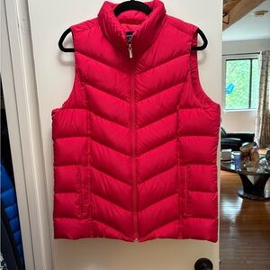 NWOT Lands' End Vibrant Pink Quilted Vest Sz LT